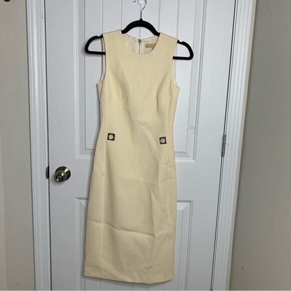 Michael Kors Collection Italy sheath dress 2 minimalist yellow butter quiet - Picture 2 of 10